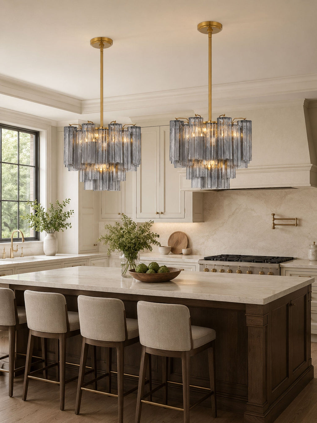 Murano Glass Tube Chandelier — Chandelier | Maison Monashee — view 5