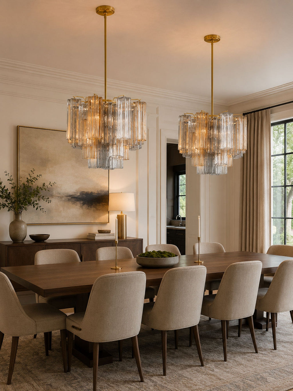 Murano Glass Tube Chandelier — Chandelier | Maison Monashee — view 4