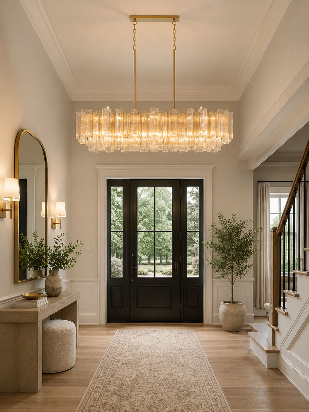 Linear Glass Chandelier — Chandelier | Maison Monashee — view 4