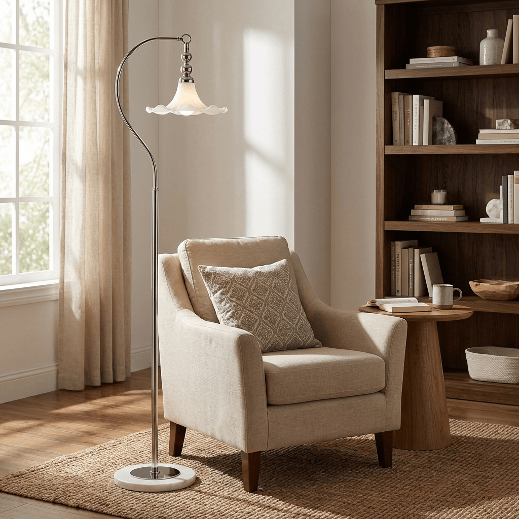 Modern Arc Floor Lamp for Living Room — Floor Lamp | Maison Monashee — view 2