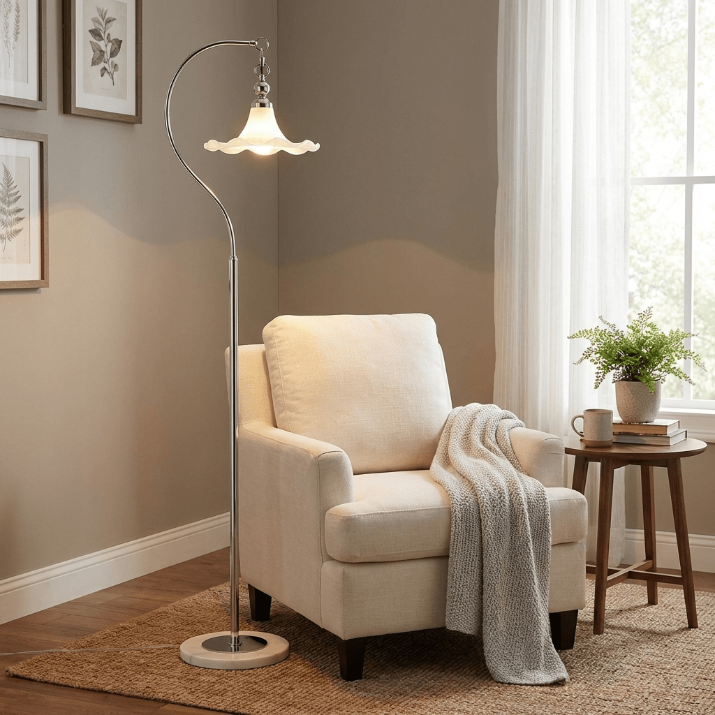 Modern Arc Floor Lamp for Living Room — Floor Lamp | Maison Monashee — view 3