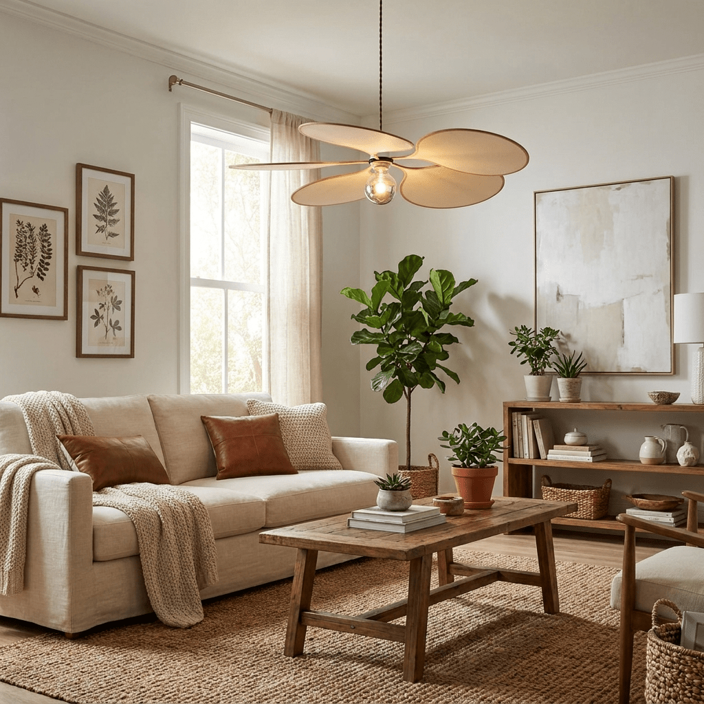 Fabric Petal Pendant Light — Pendant Light | Maison Monashee — view 5