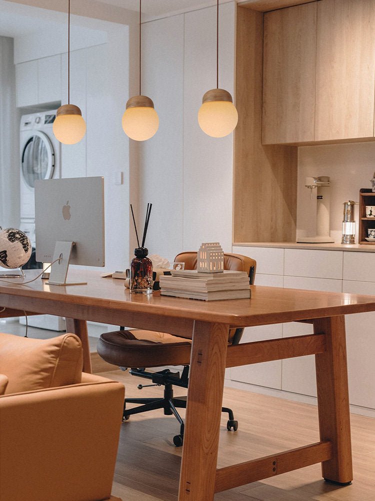 White Fluted Pendant Light — Pendant Light | Maison Monashee — view 6