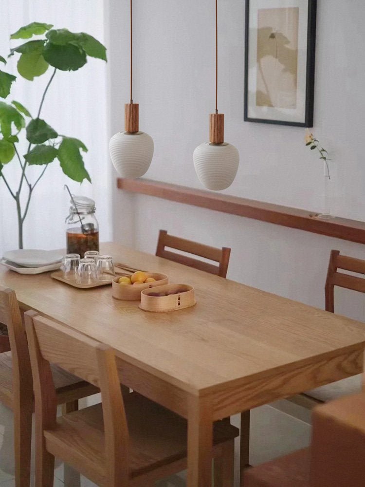 White Fluted Pendant Light — Pendant Light | Maison Monashee — view 7