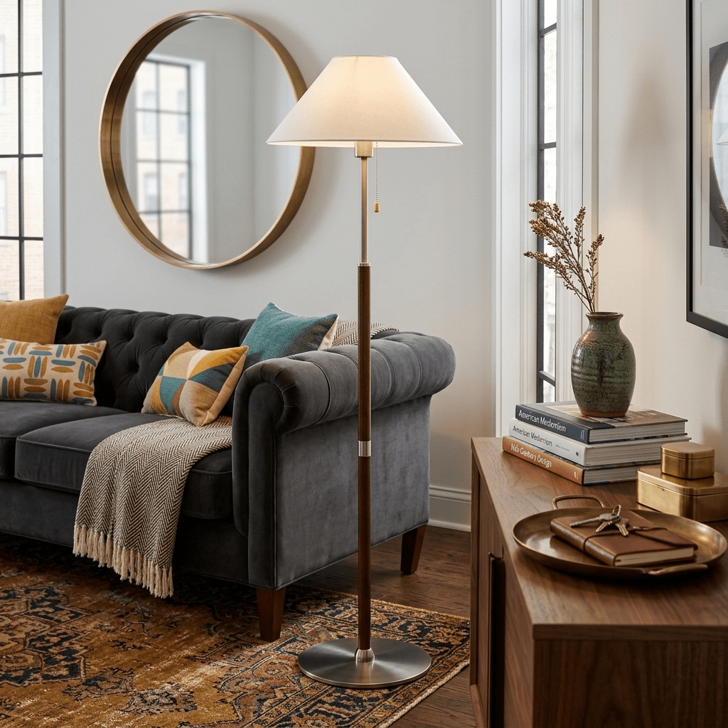 Floor Lamp with Wood — Floor Lamp | Maison Monashee — view 2