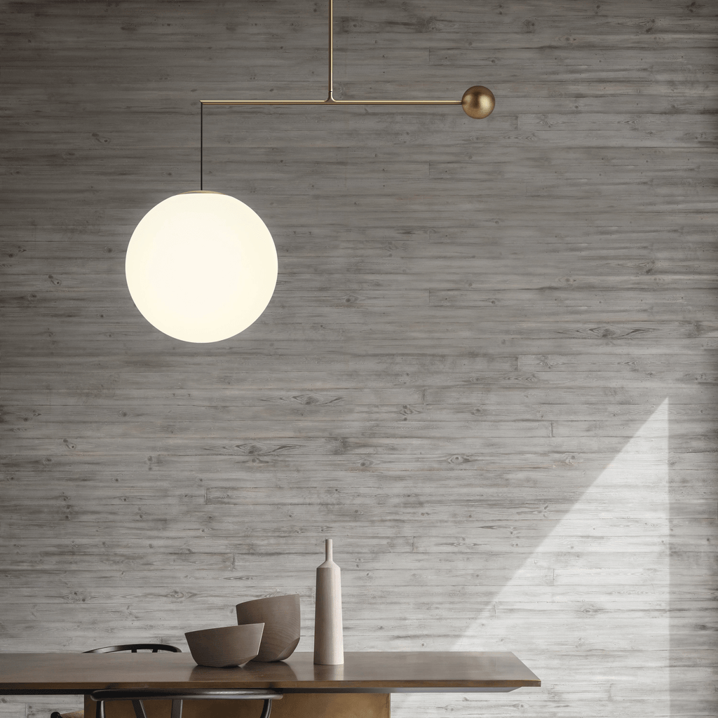 Black and Gold Globe Pendant Light — Pendant Light | Maison Monashee — view 4