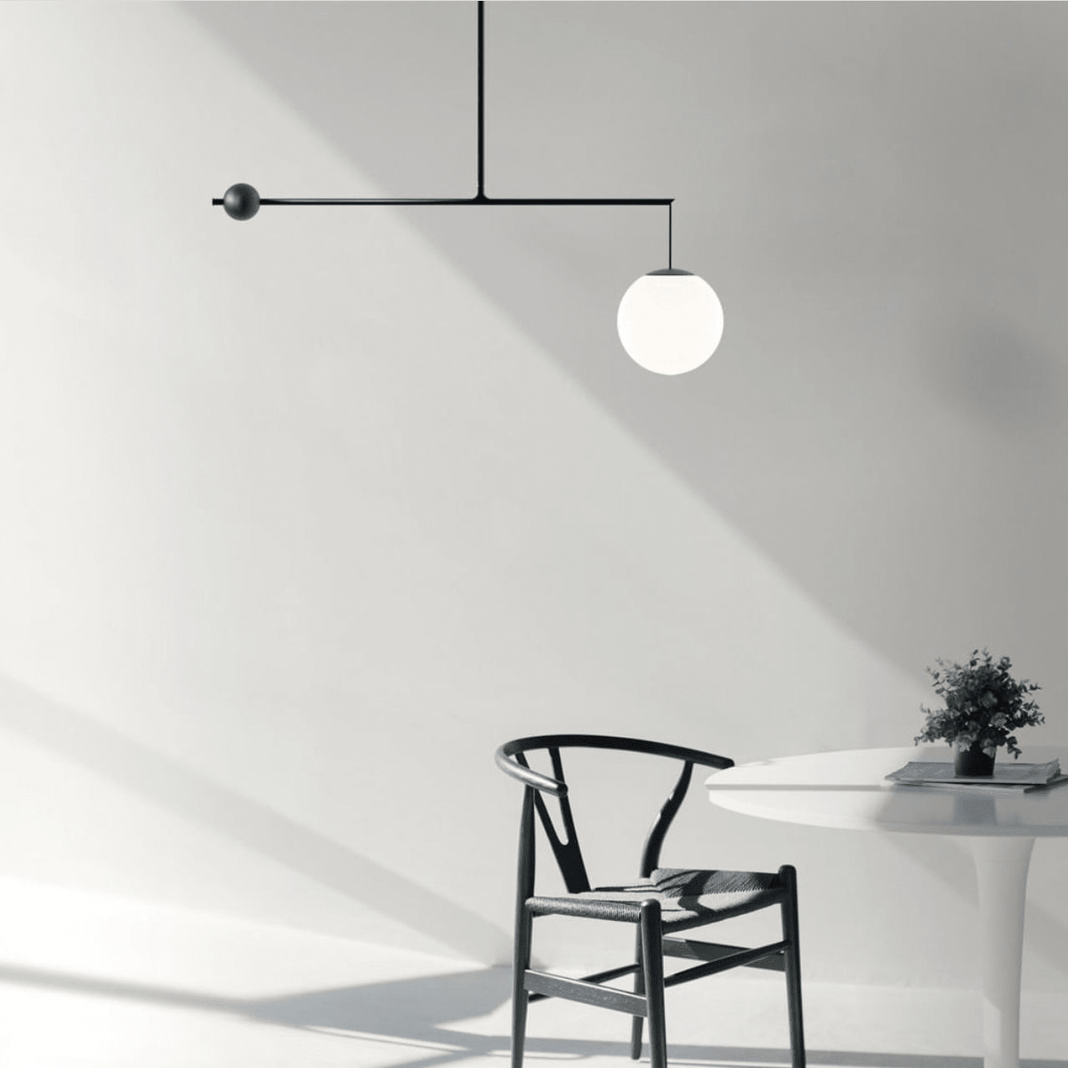Black and Gold Globe Pendant Light — Pendant Light | Maison Monashee — view 18