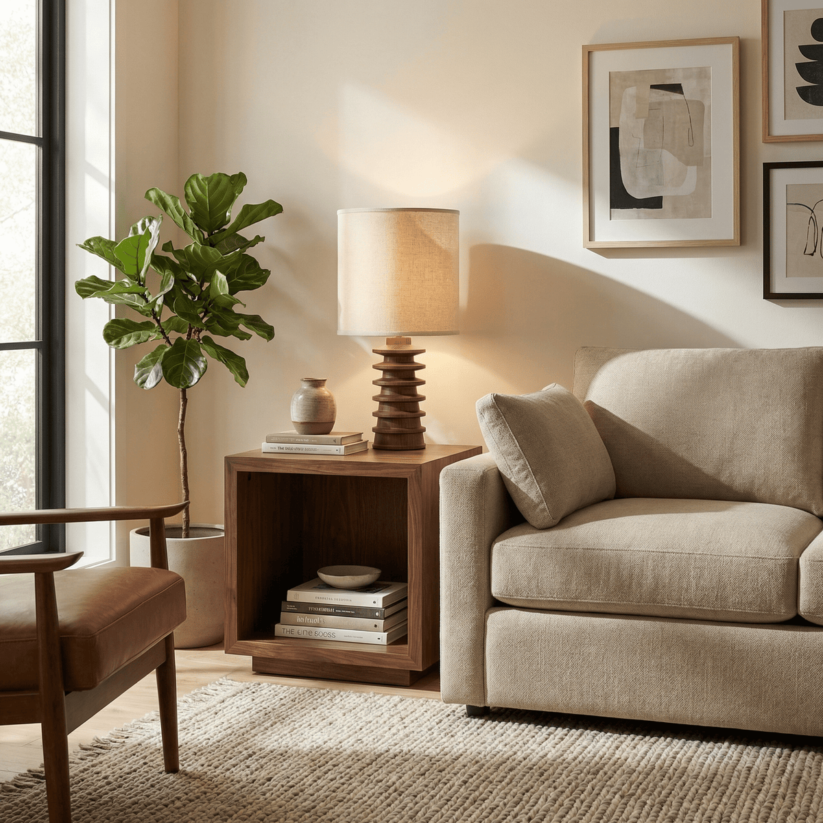 Modern Wood Desk Lamp — Table Lamp | Maison Monashee — view 2