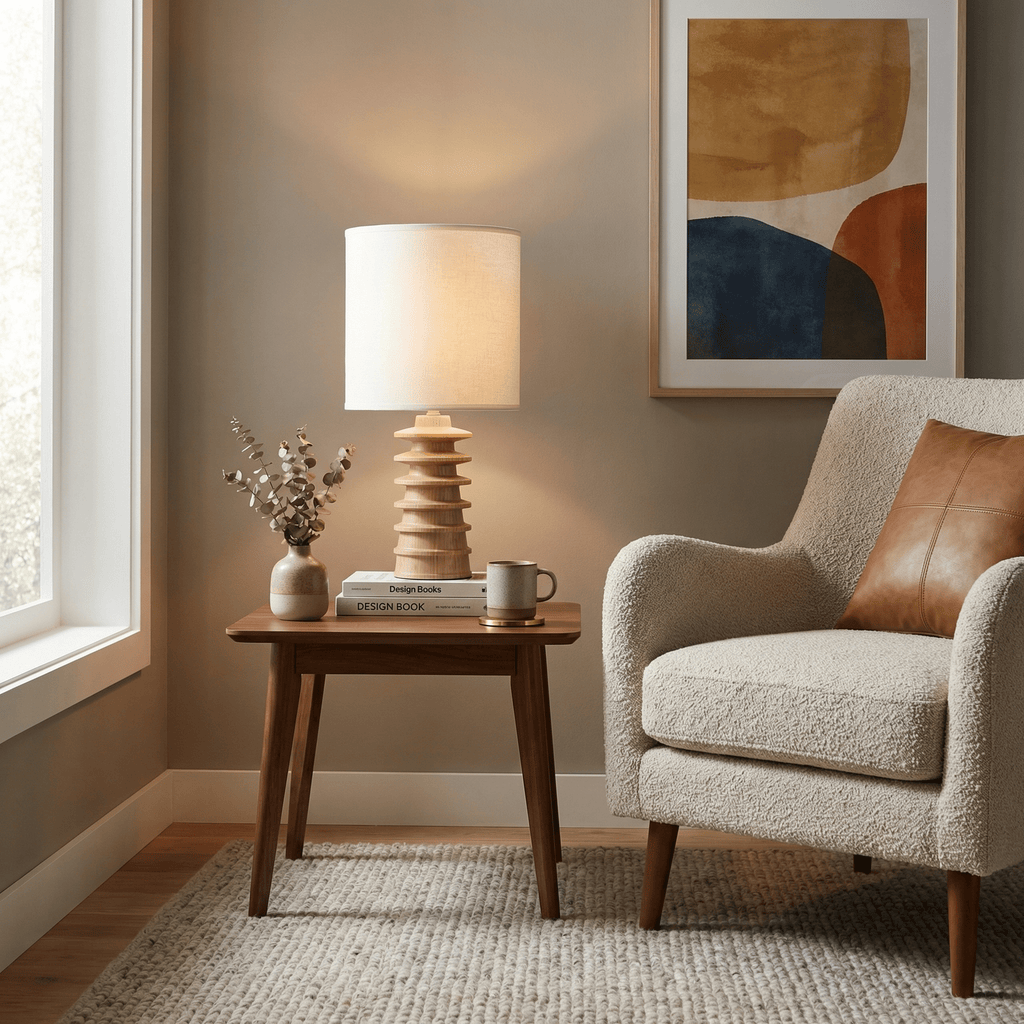 Modern Wood Desk Lamp — Table Lamp | Maison Monashee — view 4