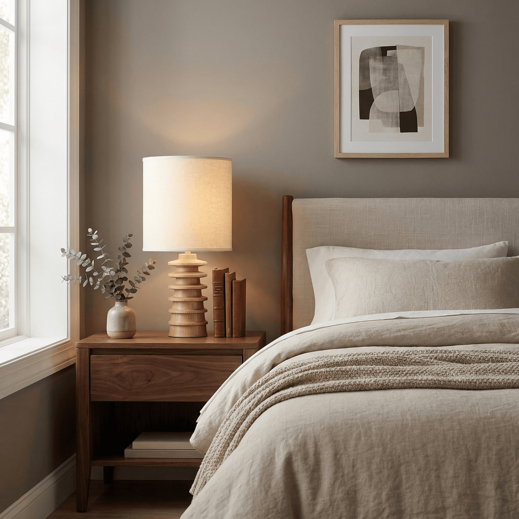 Modern Wood Desk Lamp — Table Lamp | Maison Monashee — view 3
