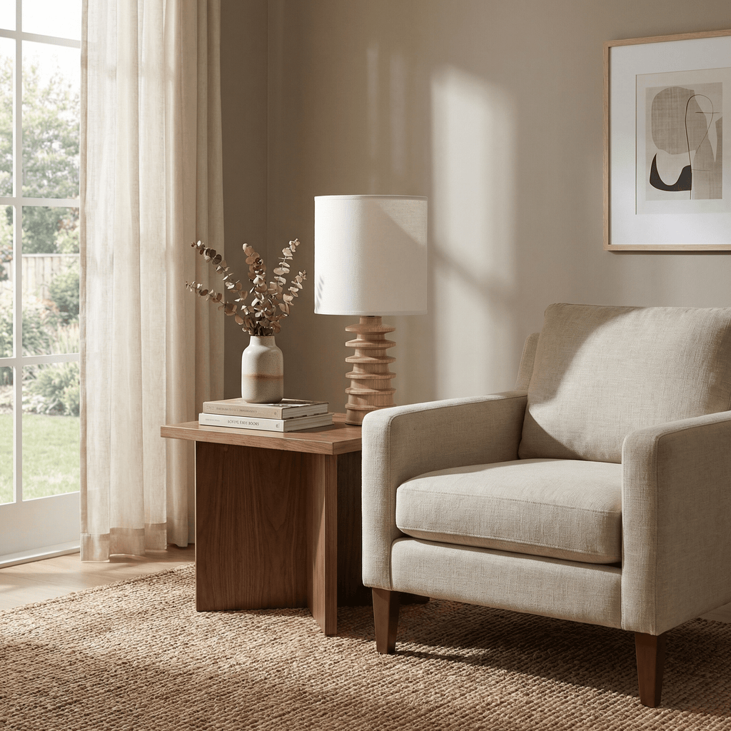 Modern Wood Desk Lamp — Table Lamp | Maison Monashee — view 10
