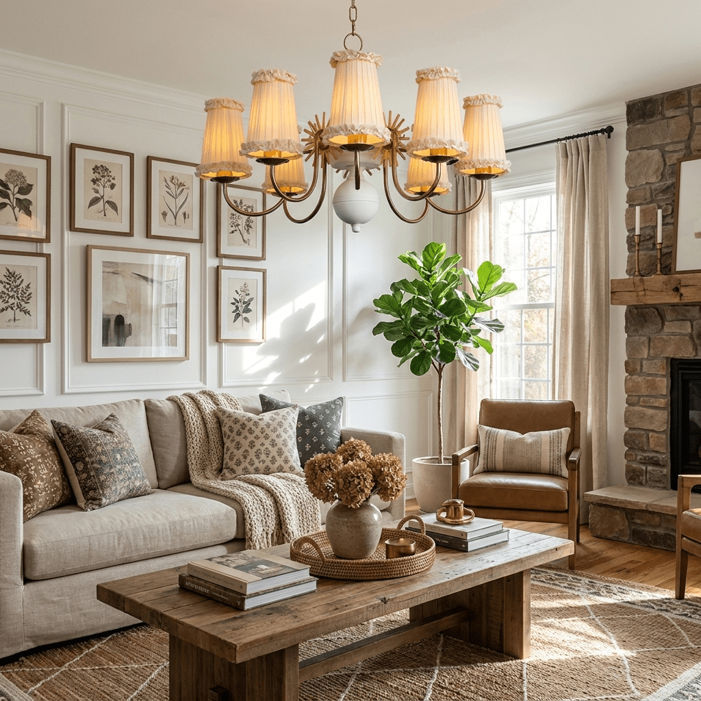 Fabric Drum Chandelier — Chandelier | Maison Monashee — view 8