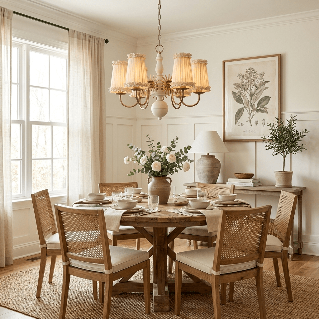 Fabric Drum Chandelier — Chandelier | Maison Monashee — view 4