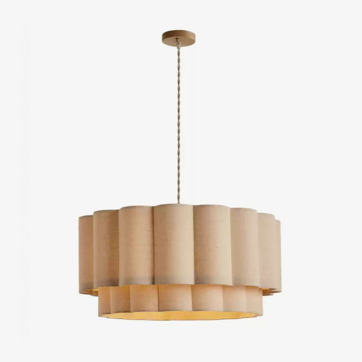 Linen Double Drum Pendant Light — Pendant Light | Maison Monashee