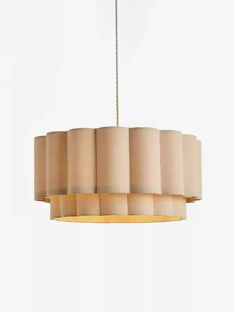 Linen Double Drum Pendant Light — Pendant Light | Maison Monashee — view 13