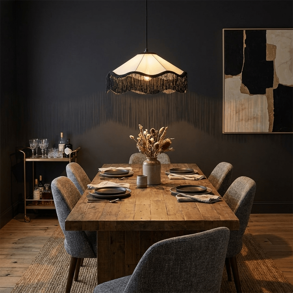 Fabric Cone Pendant Light — Pendant Light | Maison Monashee — view 12