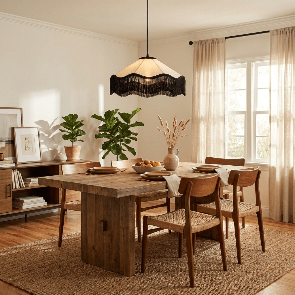 Fabric Cone Pendant Light — Pendant Light | Maison Monashee — view 10