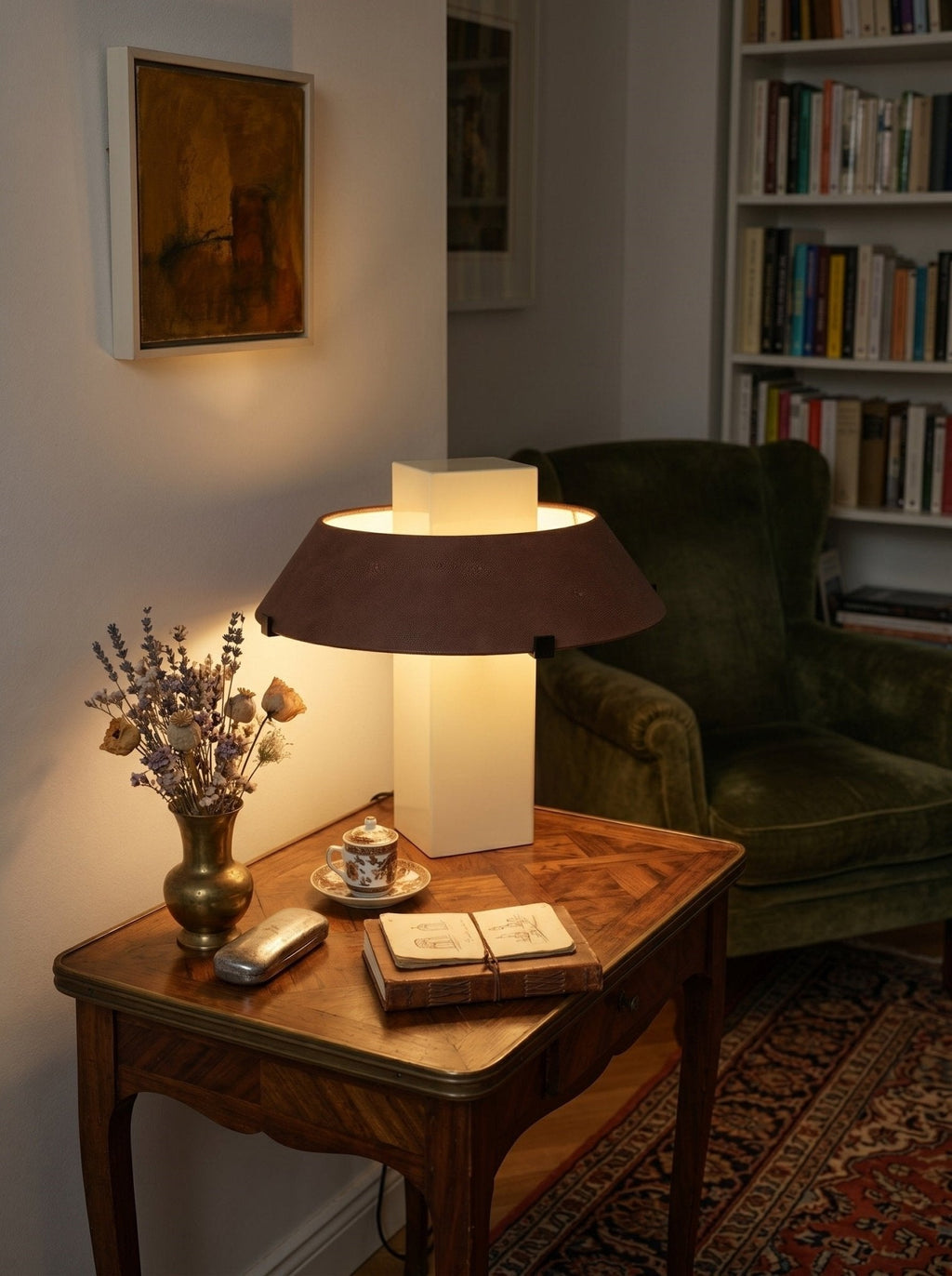 Green Lampshade Table Lamp — Table Lamp | Maison Monashee — view 6