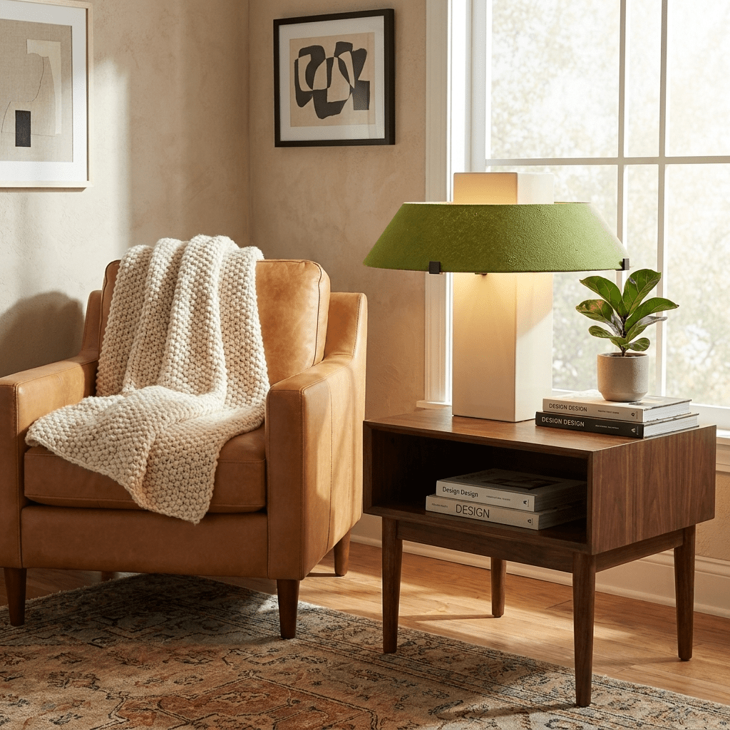 Green Lampshade Table Lamp — Table Lamp | Maison Monashee — view 2