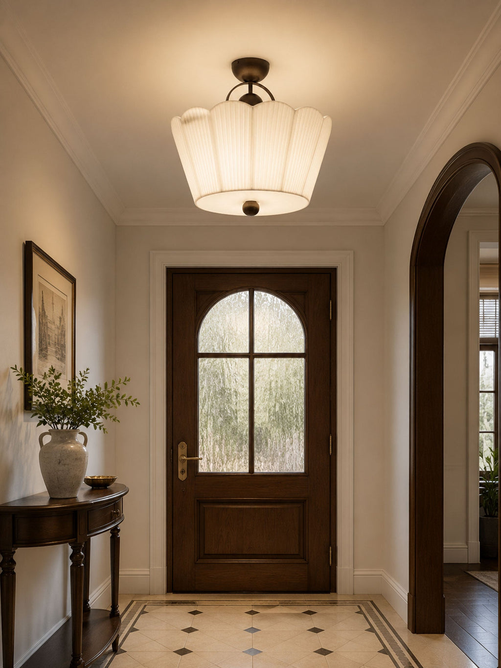 Pleated Semi-Flush Mount — Ceiling Light | Maison Monashee — view 11