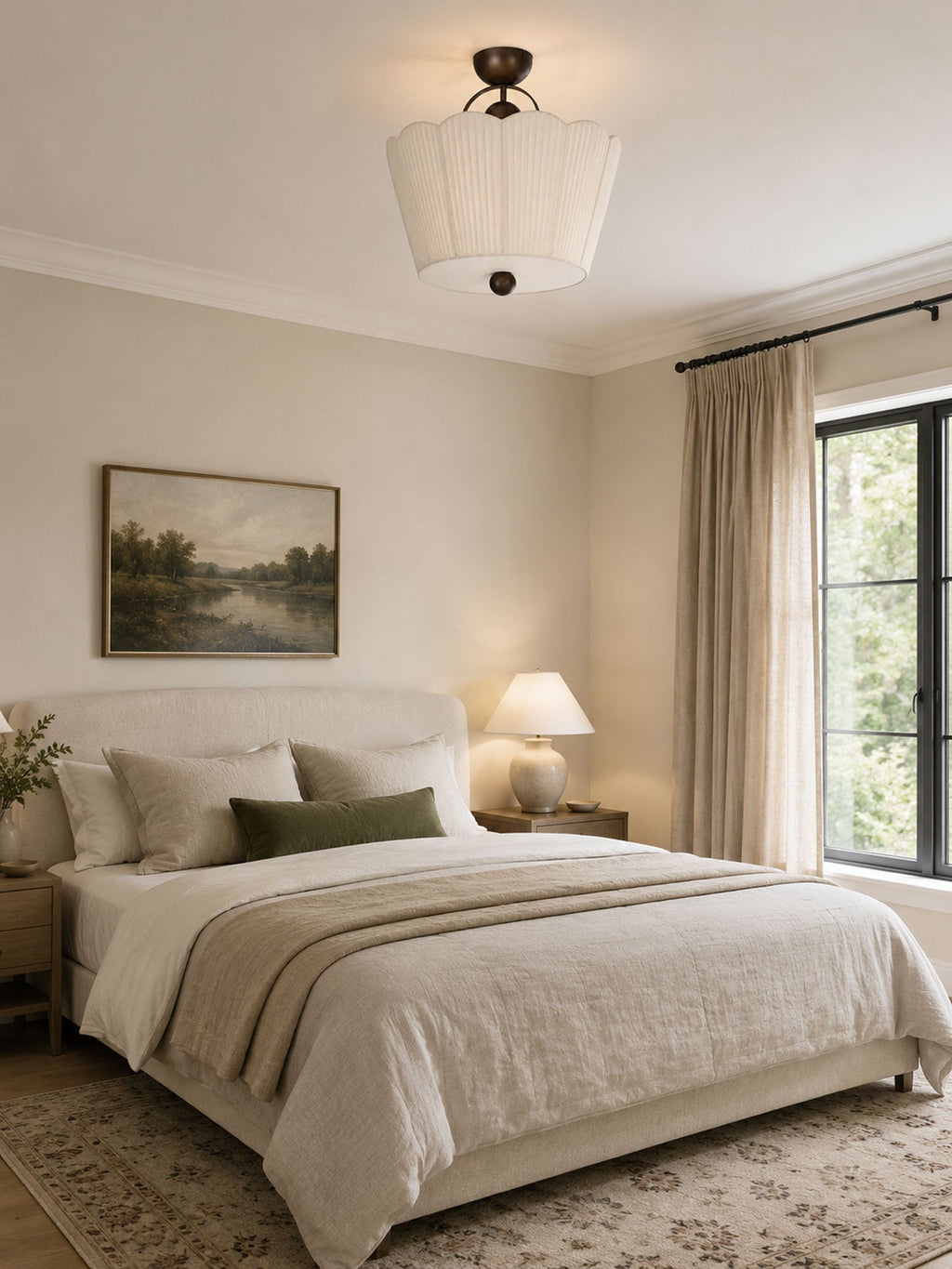 Pleated Semi-Flush Mount — Ceiling Light | Maison Monashee — view 12