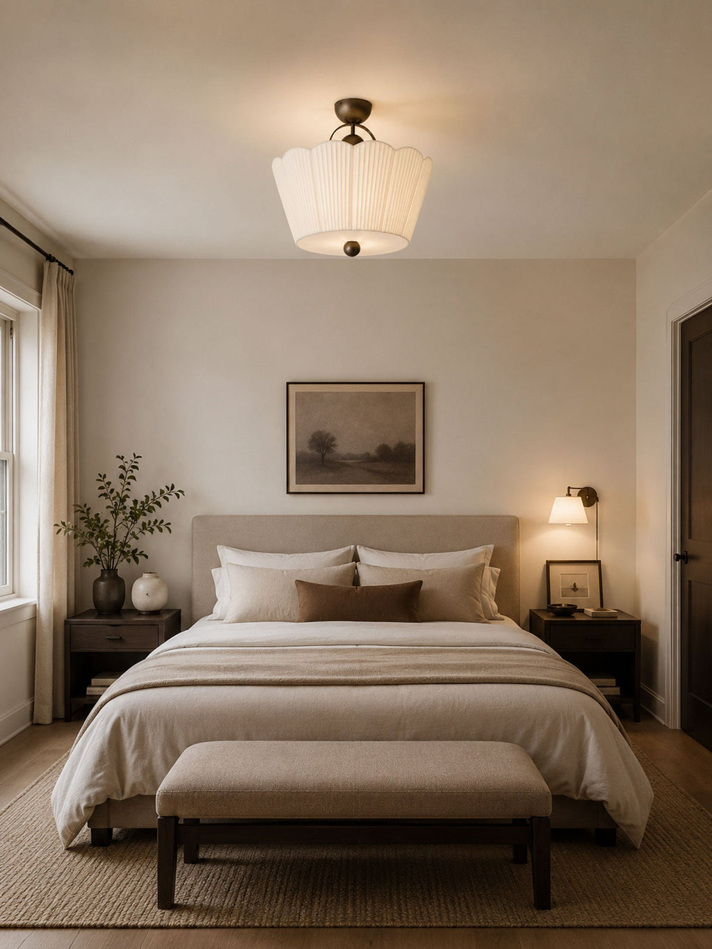 Pleated Semi-Flush Mount — Ceiling Light | Maison Monashee — view 8