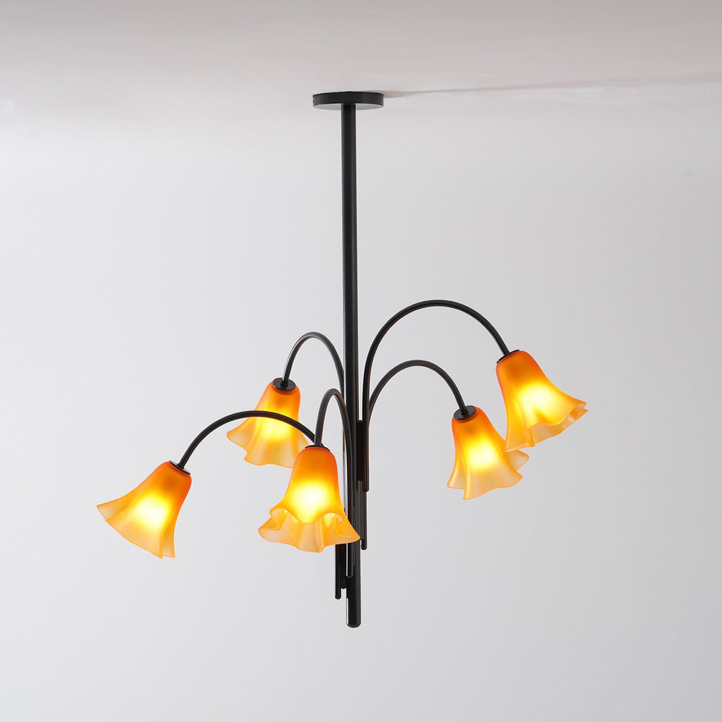 Bronze Glass Chandelier — Chandelier | Maison Monashee — view 84