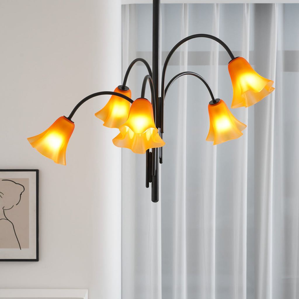 Bronze Glass Chandelier — Chandelier | Maison Monashee — view 94