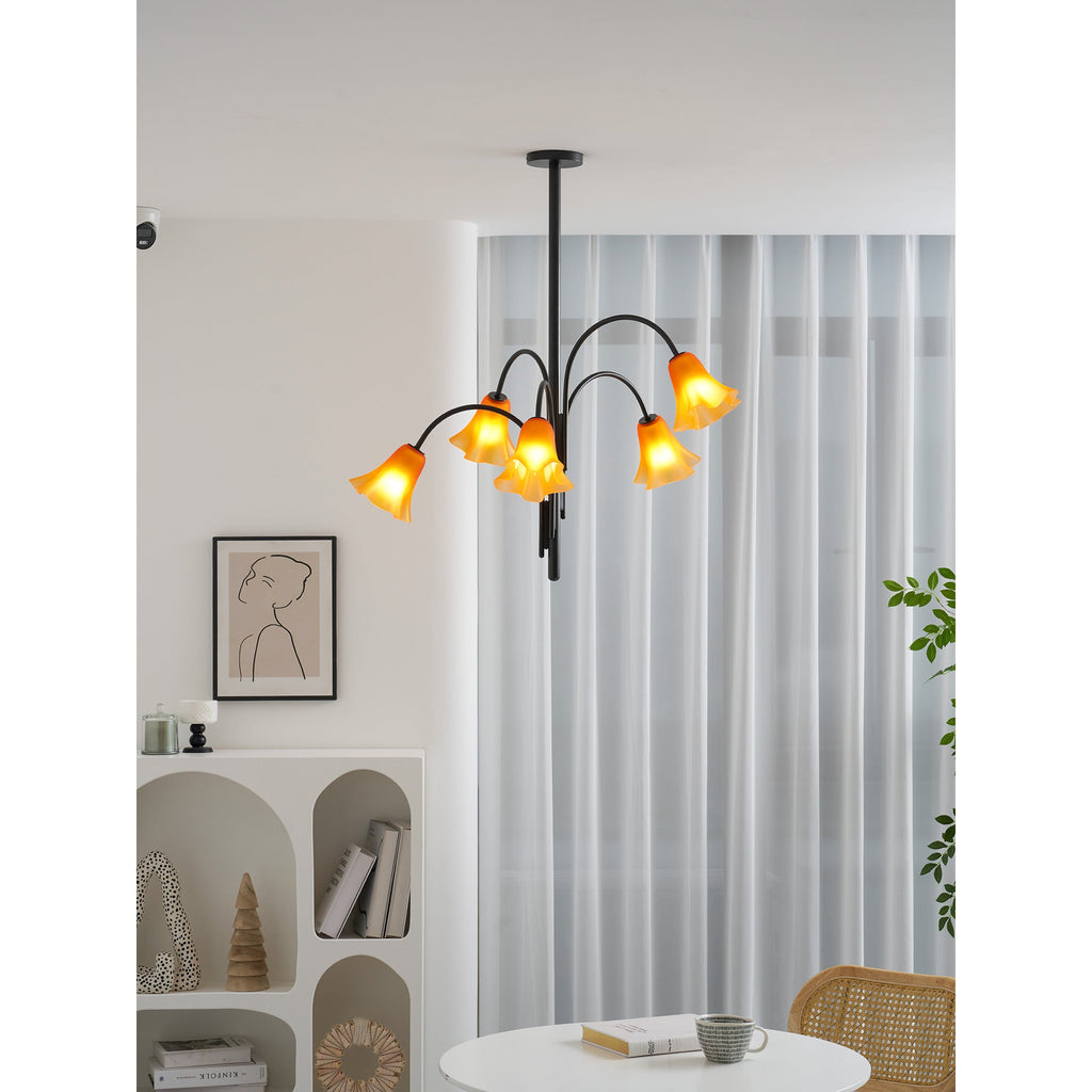 Bronze Glass Chandelier — Chandelier | Maison Monashee — view 95