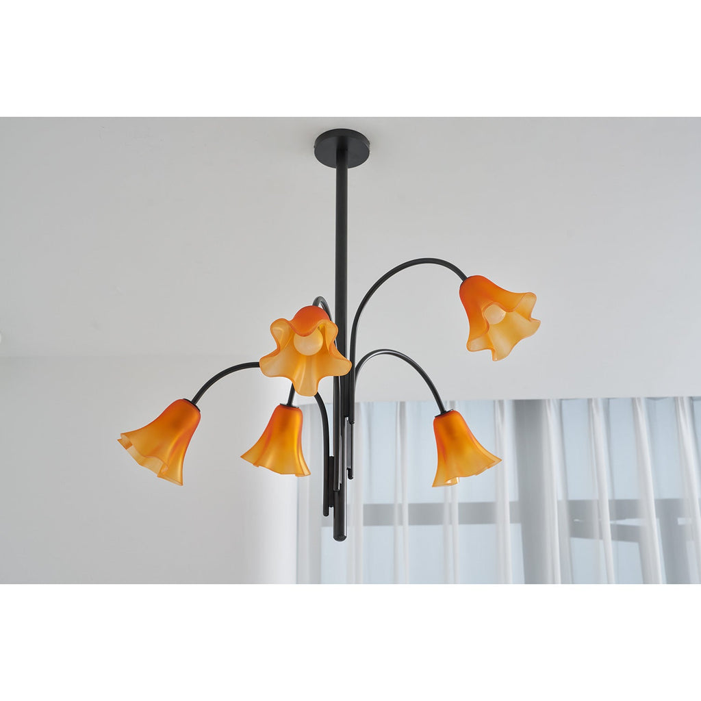 Bronze Glass Chandelier — Chandelier | Maison Monashee — view 99