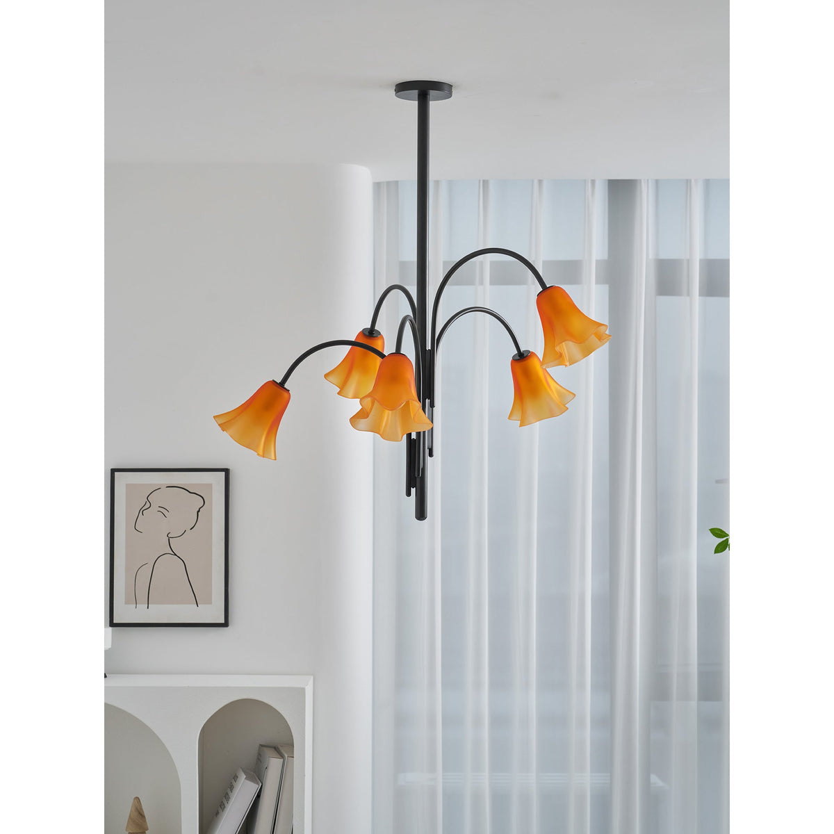 Bronze Glass Chandelier — Chandelier | Maison Monashee — view 100