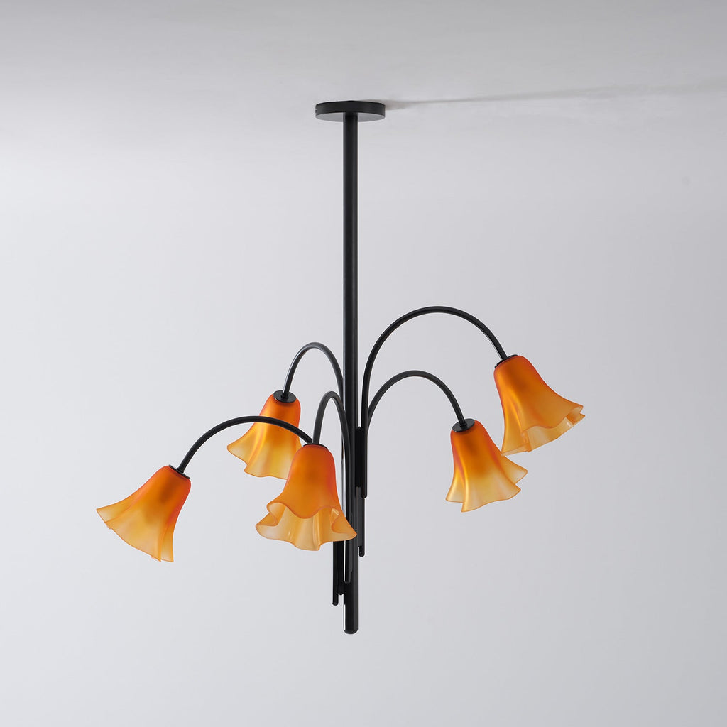 Bronze Glass Chandelier — Chandelier | Maison Monashee — view 83