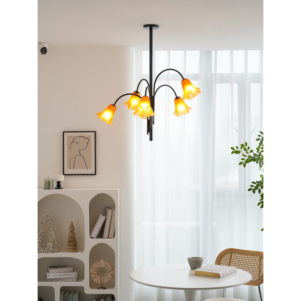 Bronze Glass Chandelier — Chandelier | Maison Monashee — view 87