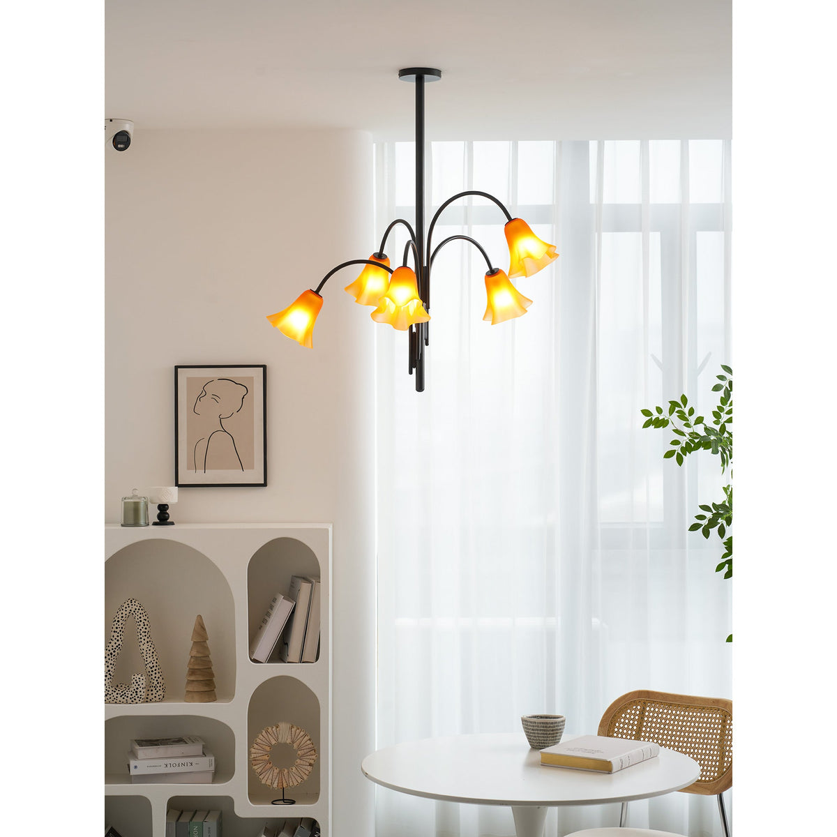Bronze Glass Chandelier — Chandelier | Maison Monashee — view 87