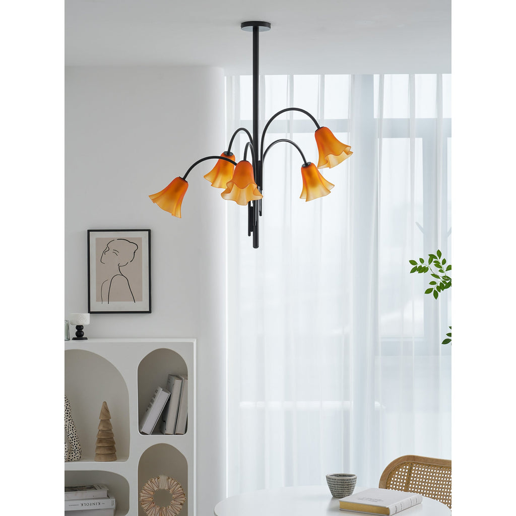 Bronze Glass Chandelier — Chandelier | Maison Monashee — view 88