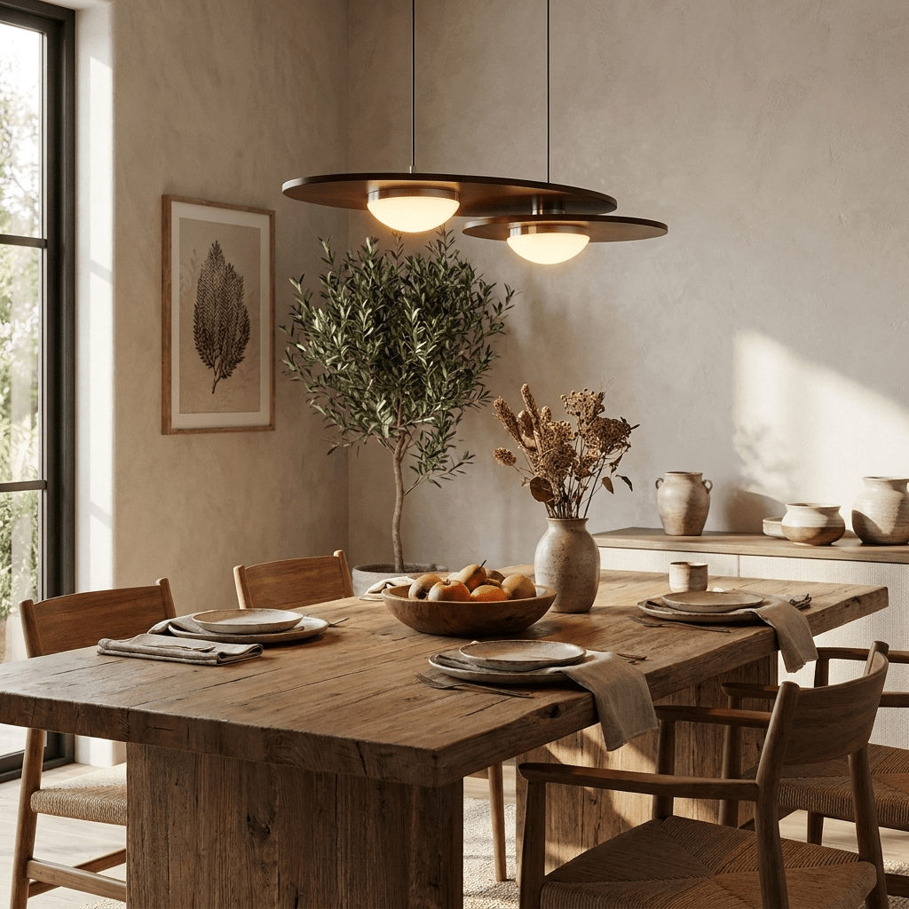 Walnut Linear Pendant Light — Pendant Light | Maison Monashee — view 3