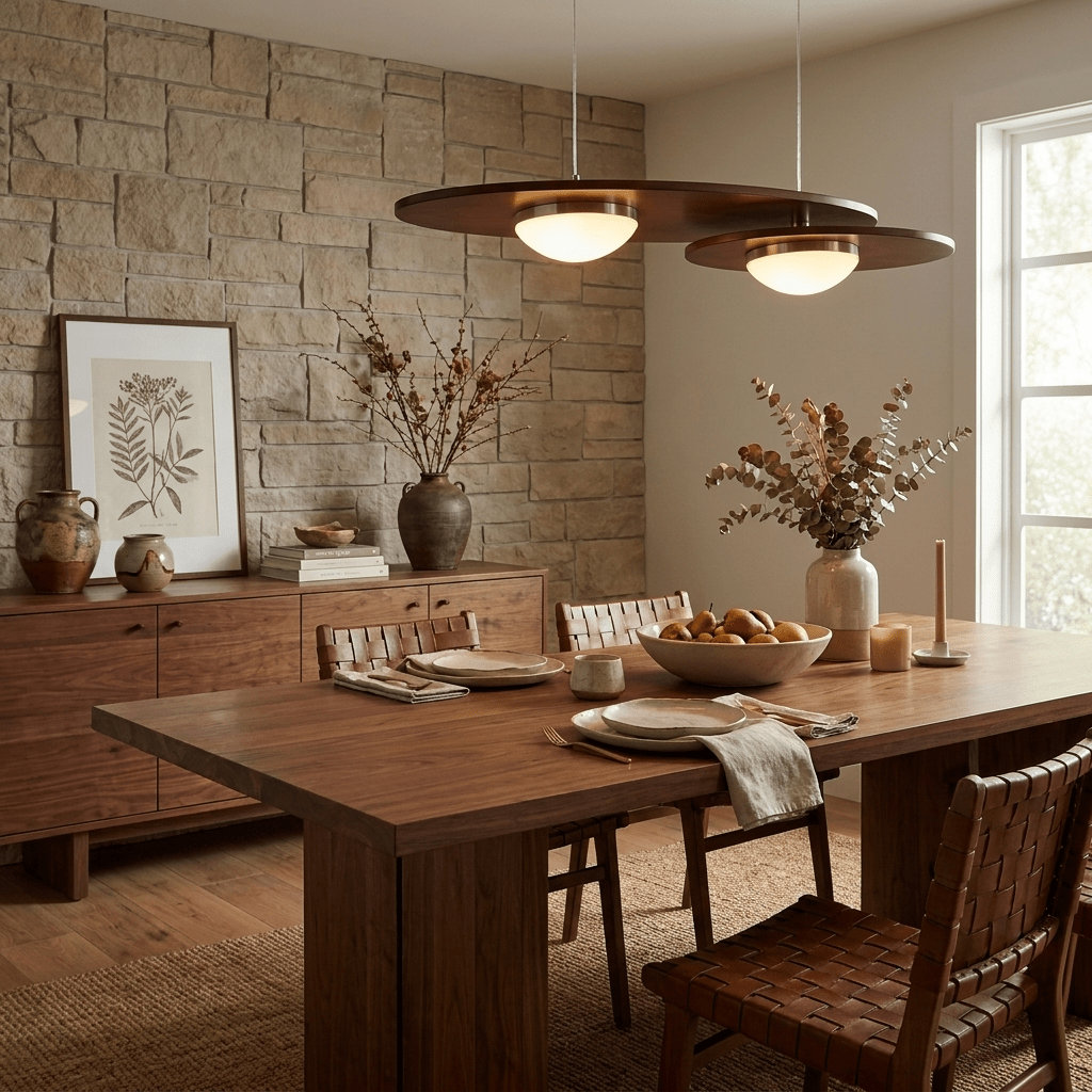 Walnut Linear Pendant Light — Pendant Light | Maison Monashee — view 5