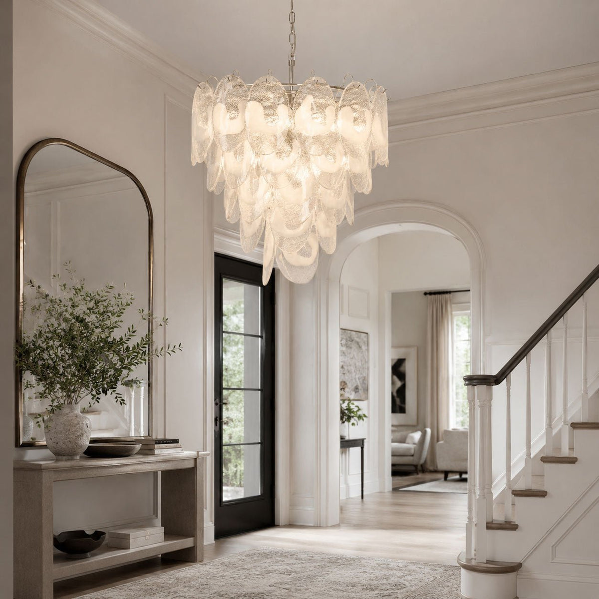 Brushed Nickel Dining Room Chandelier — Chandelier | Maison Monashee — view 4