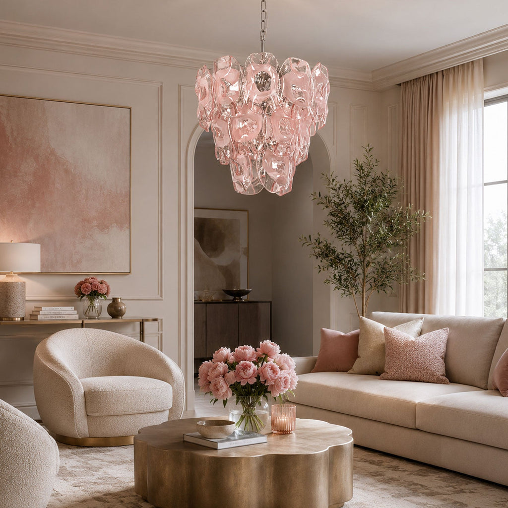 Brushed Nickel Dining Room Chandelier — Chandelier | Maison Monashee — view 6