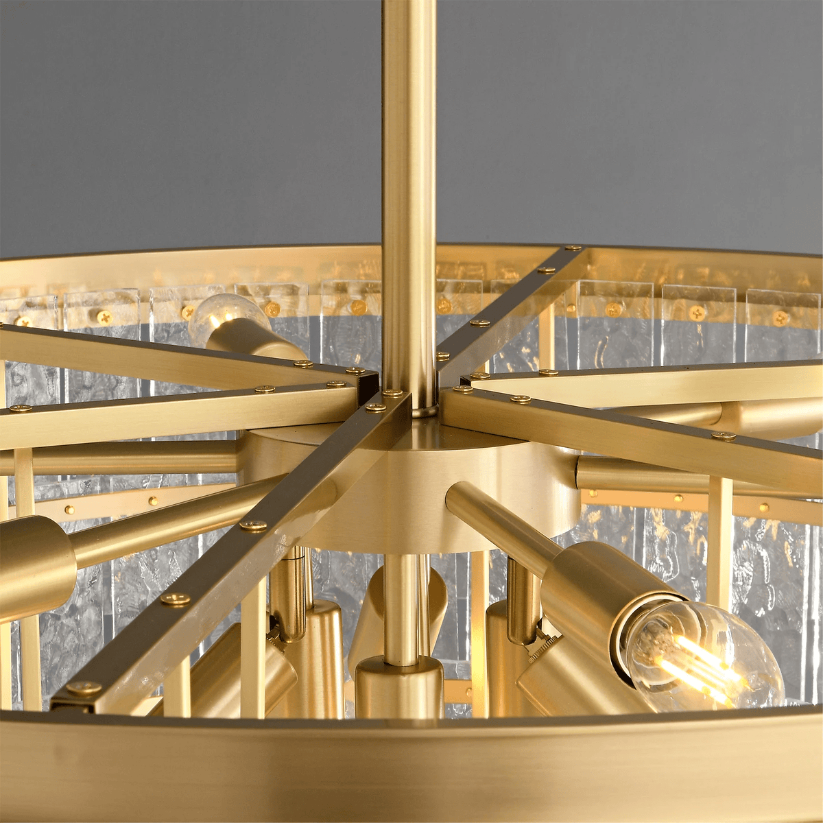 Round Drum Chandelier — Chandelier | Maison Monashee — view 14
