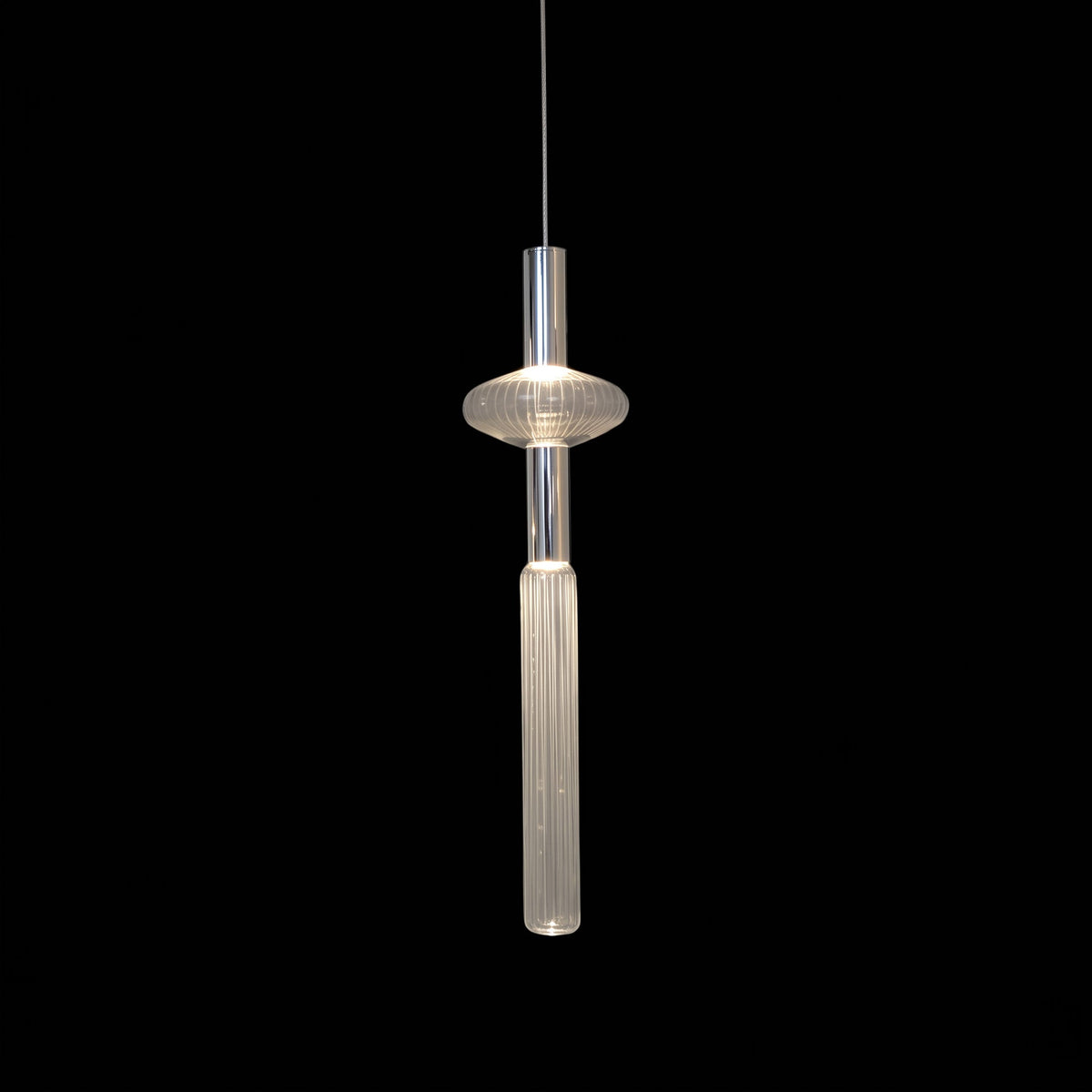 Gold Cylinder Pendant Light — Pendant Light | Maison Monashee — view 100