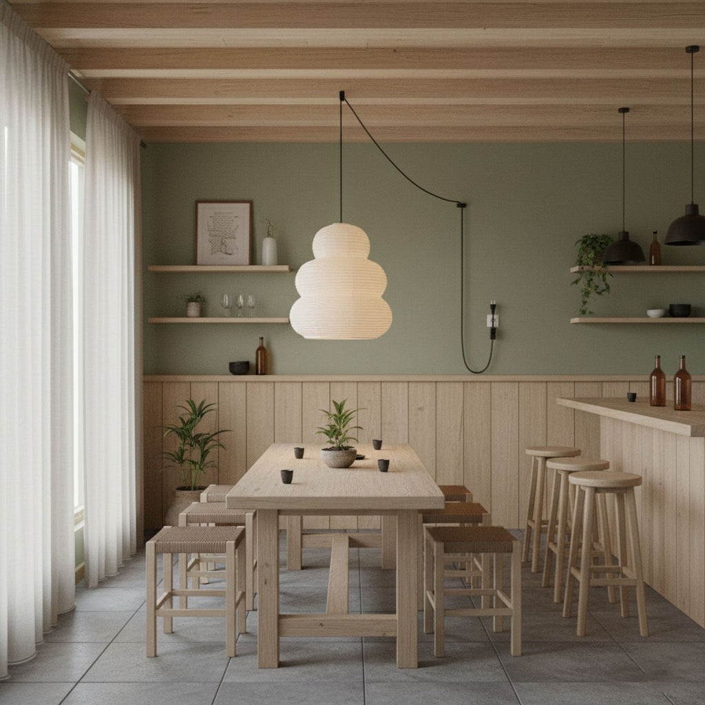 Oval Paper Pendant Light — Pendant Light | Maison Monashee — view 4