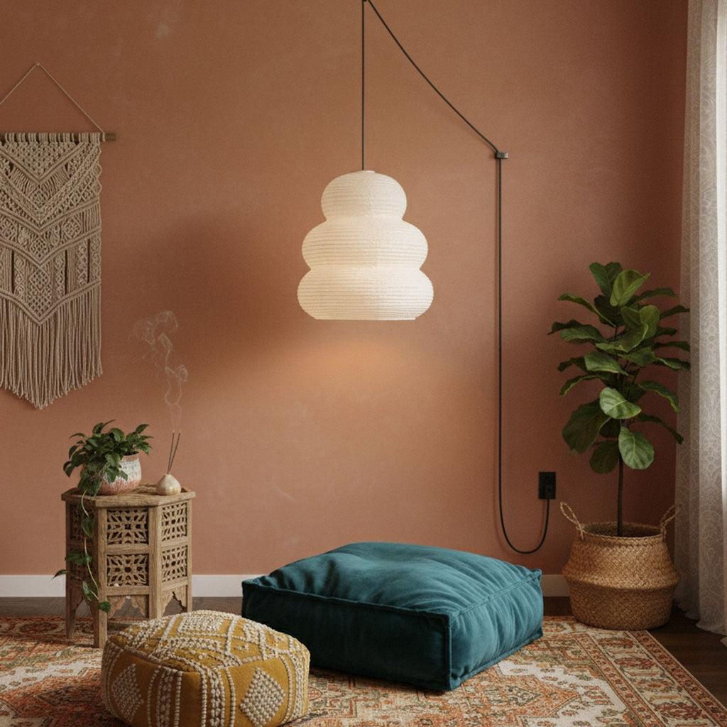 Oval Paper Pendant Light — Pendant Light | Maison Monashee — view 10