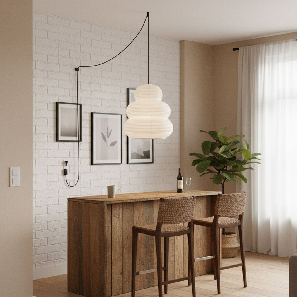 Oval Paper Pendant Light — Pendant Light | Maison Monashee — view 6