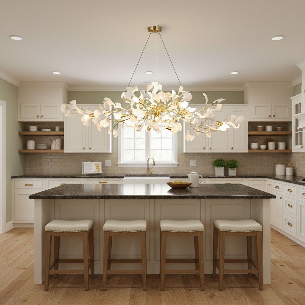 Leaf Design Chandelier — Chandelier | Maison Monashee — view 7