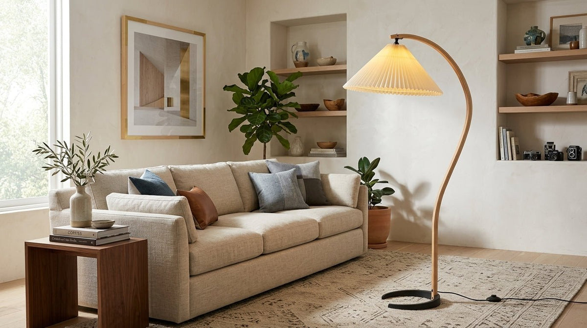 Scandinavian Wood Floor Lamp — Floor Lamp | Maison Monashee — view 97