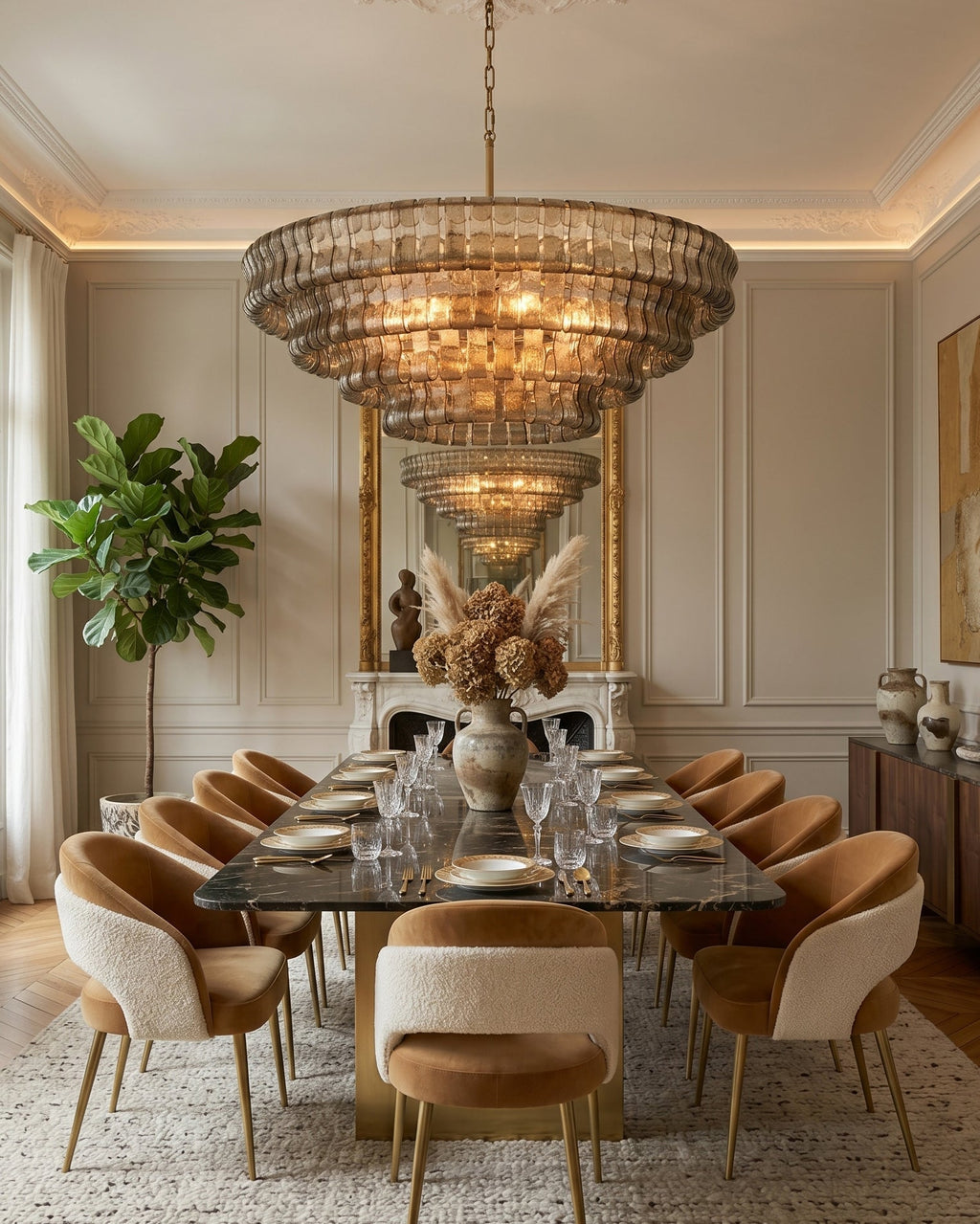 Round Dining Chandelier — Chandelier | Maison Monashee — view 5