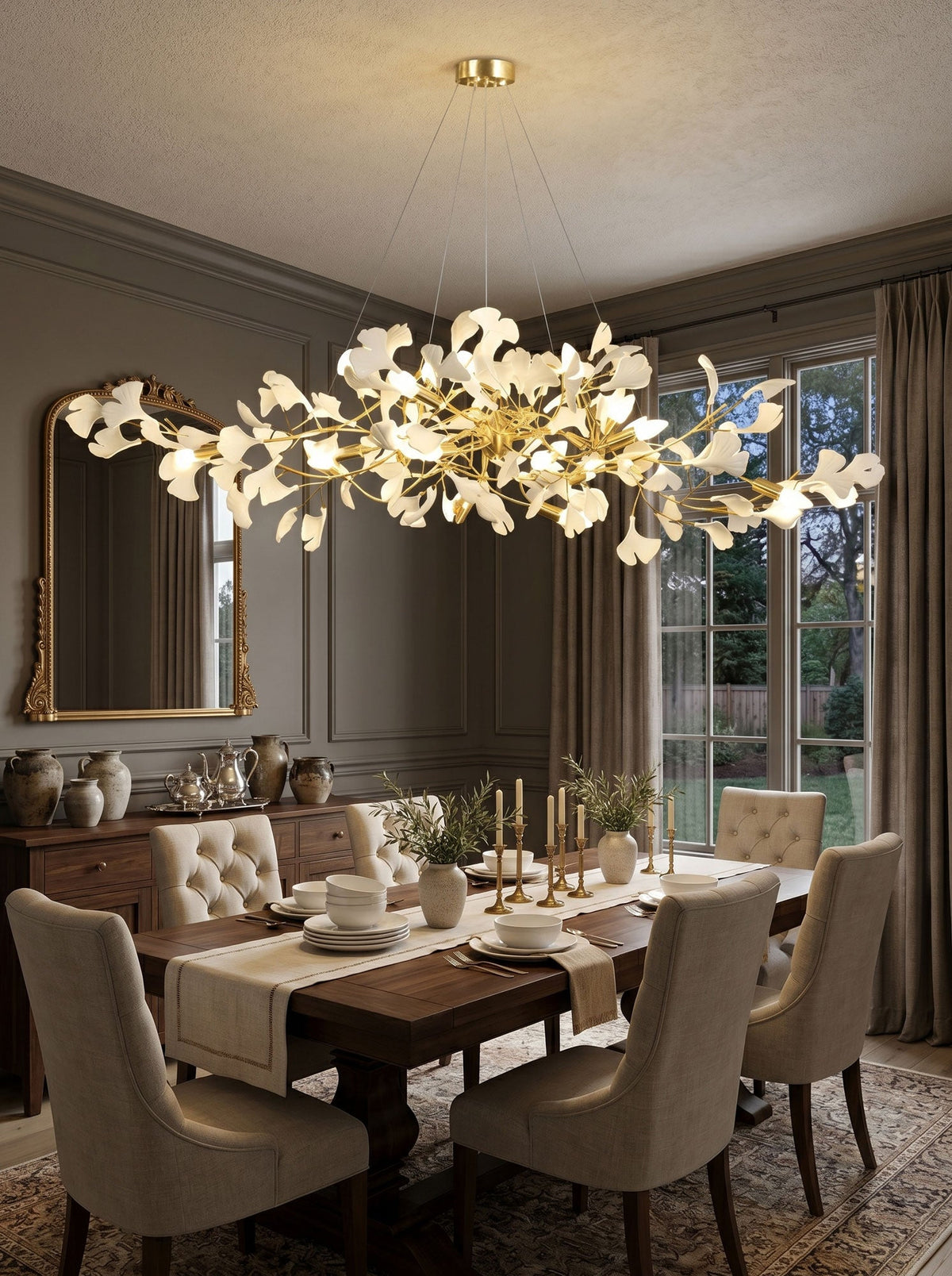 Leaf Design Chandelier — Chandelier | Maison Monashee — view 5