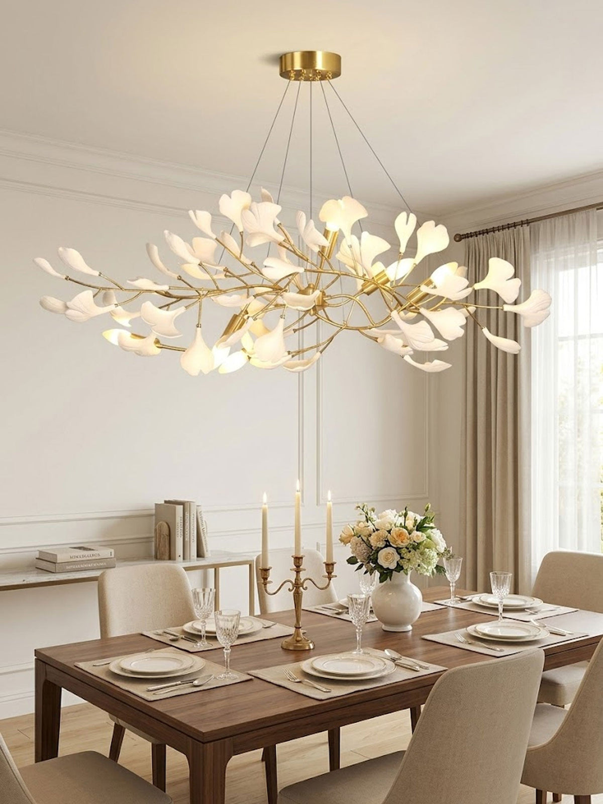 Leaf Design Chandelier — Chandelier | Maison Monashee — view 3