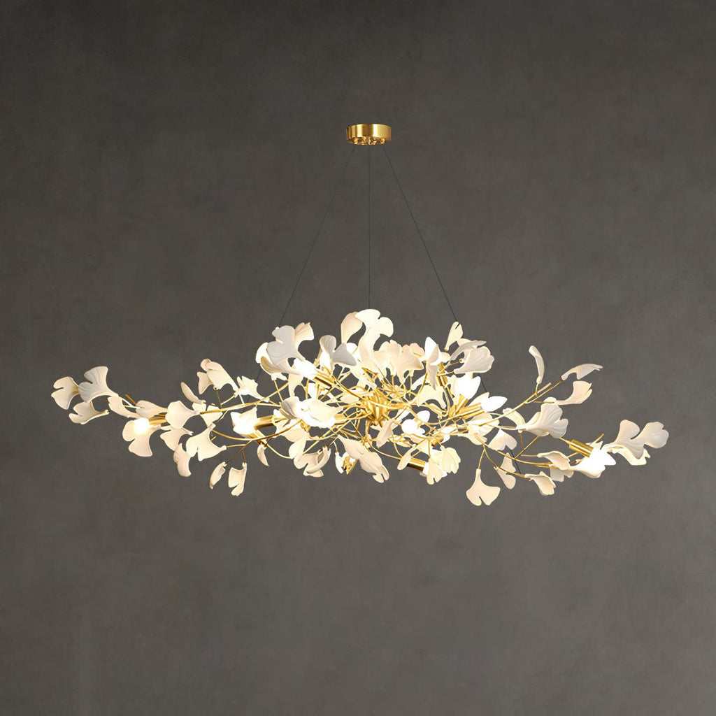 Leaf Design Chandelier — Chandelier | Maison Monashee — view 20